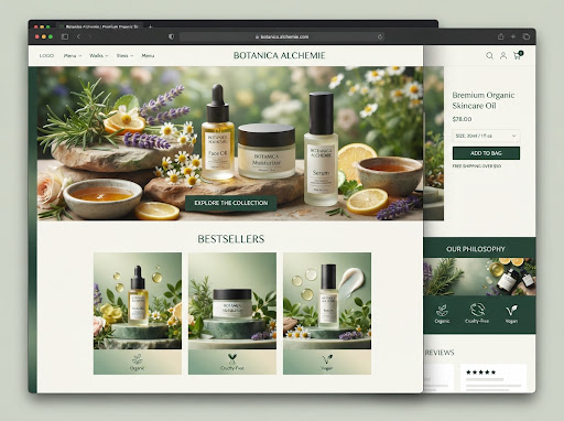 Botanica Alchemie - Organic Skincare & Cosmetic eCommerce Website