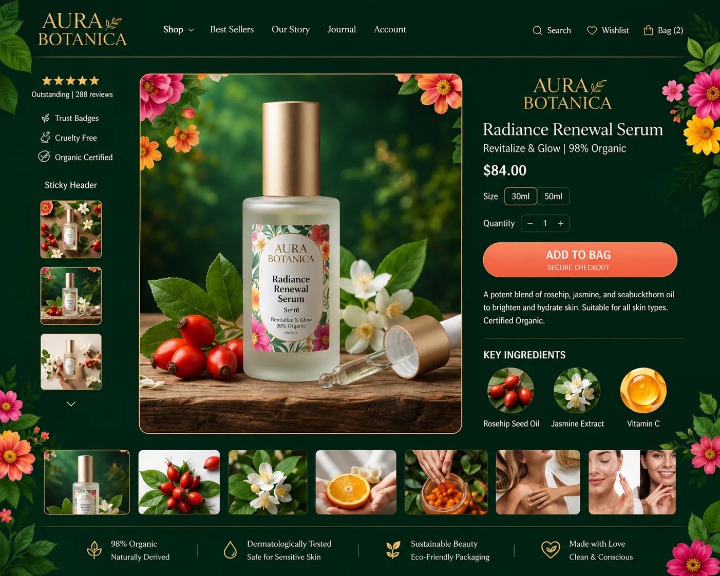 Aura Botanica - Sustainable Serum & Dermatological Cosmetic Brand